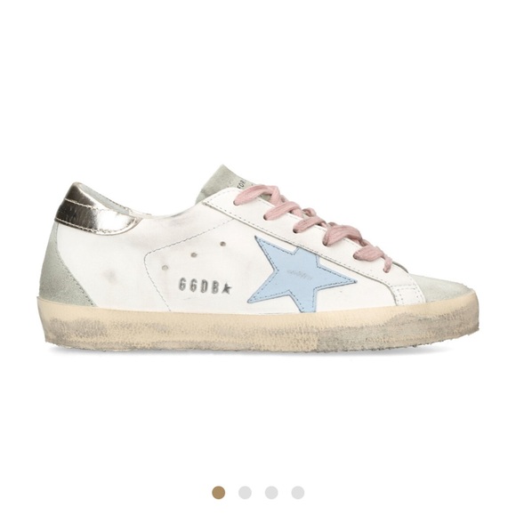 Golden Goose Shoes - Golden Goose super-star sneaker in white ice powder blue & platinum